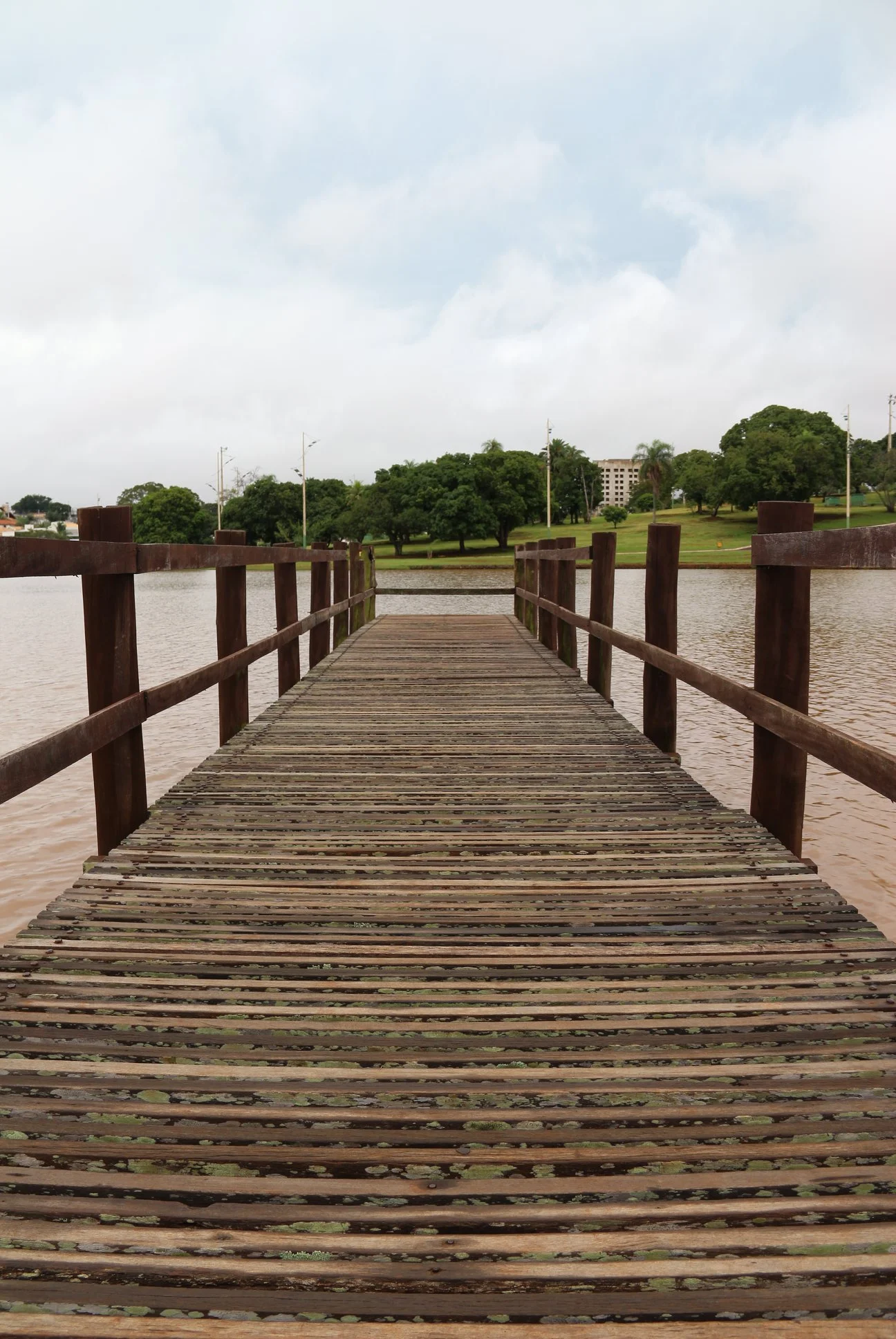 Pequena plataforma no Lago do Parque